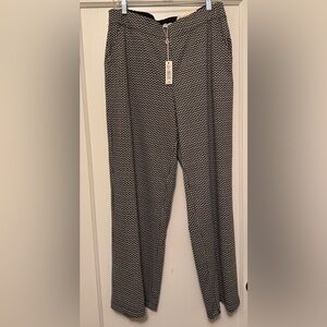 Max Studio Monochrome Patterned Wide Leg Pants